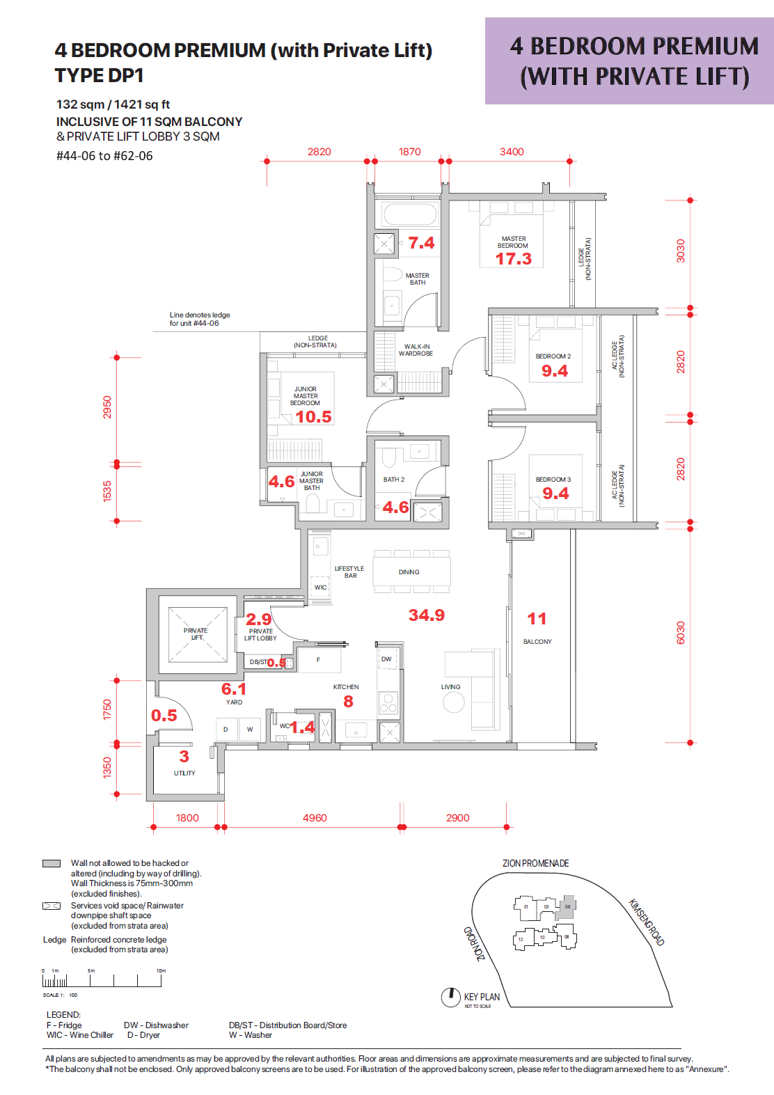 Promenade Peak 1 Bedroom Floor Plan 8