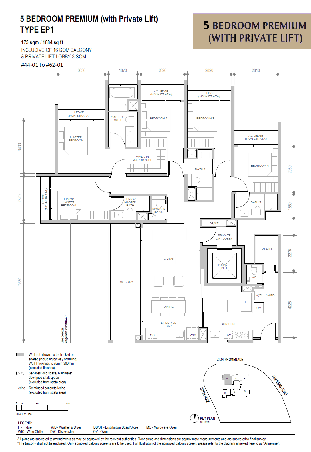 Promenade Peak 1 Bedroom Floor Plan 9